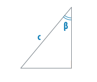 Гипотенуза и угол прямоугольного треугольника